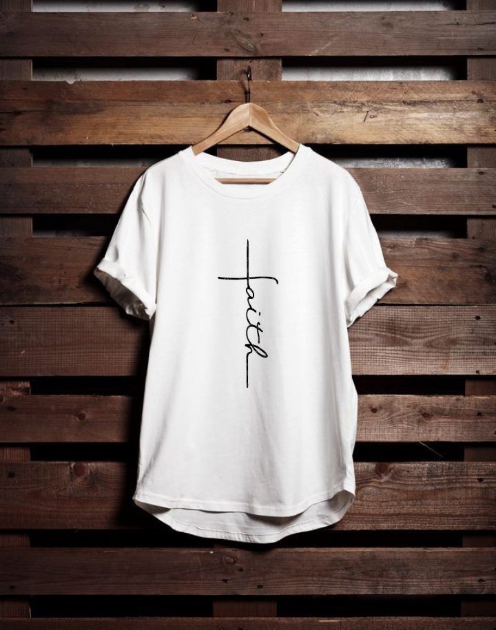 Faith Printed Cotton T-shirt - Oshi.pk - Buy & Sell Online