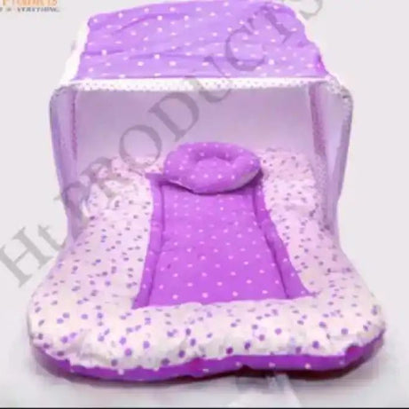 Fancy Baby Sleeping bag with Mosquito net Embroided Frill Crib 0-1 Year Infant Portable Folding Baby Cots Net Infant Sleeping Bag - baby bistar gaddi - Oshi.pk - Buy & Sell Online