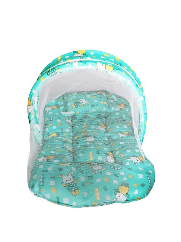 Fancy Baby Sleeping bag with Mosquito net Embroided Frill Crib 0-1 Year Infant Portable Folding Baby Cots Net Infant Sleeping Bag - baby bistar gaddi - Oshi.pk - Buy & Sell Online