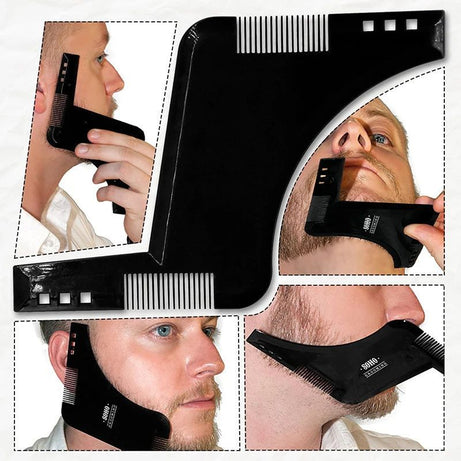 Fashion Beard Styling Template Comb New Barber Tool Mustache Symmetry Trimming Styling Stencil