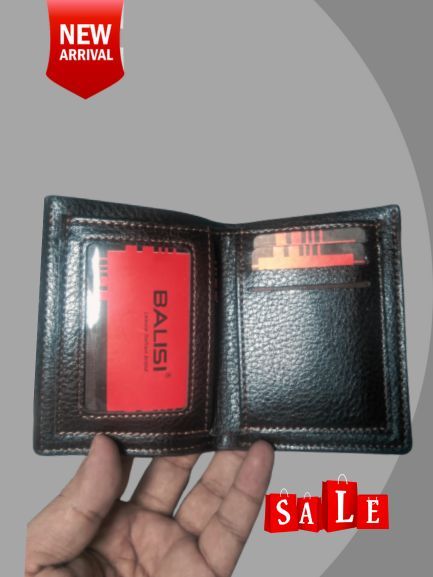 Fashion Card PU Leather Thin Wallet Short Leather Purses Bifold Money Clip ID Card Holder Men Wallet - Oshi.pk - Buy & Sell Online