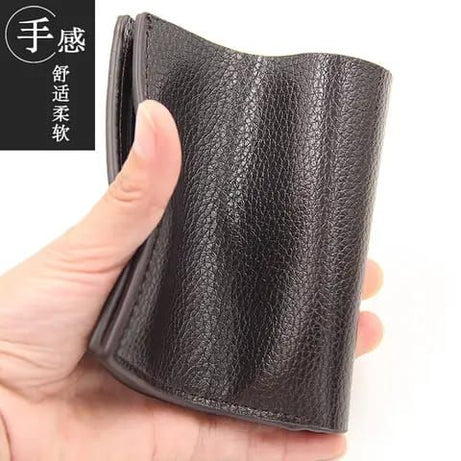 Fashion Card PU Leather Thin Wallet Short Leather Purses Bifold Money Clip ID Card Holder Men Wallet - Oshi.pk - Buy & Sell Online
