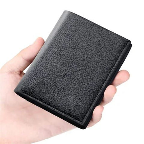 Fashion Card PU Leather Thin Wallet Short Leather Purses Bifold Money Clip ID Card Holder Men Wallet