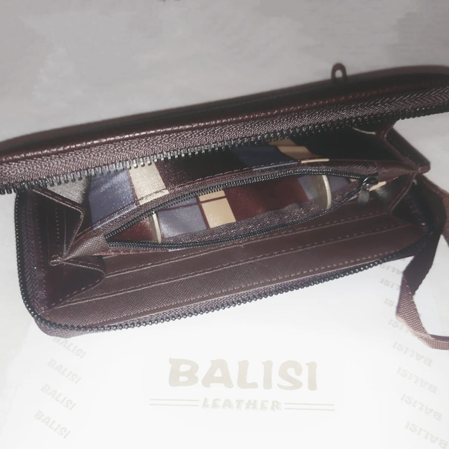 Fashion Women Wallets PU Leather Wallet Double Zipper Day Clutch Purse Wristlet Portefeuille Handbags Female Wallet - Oshi.pk - Buy & Sell Online