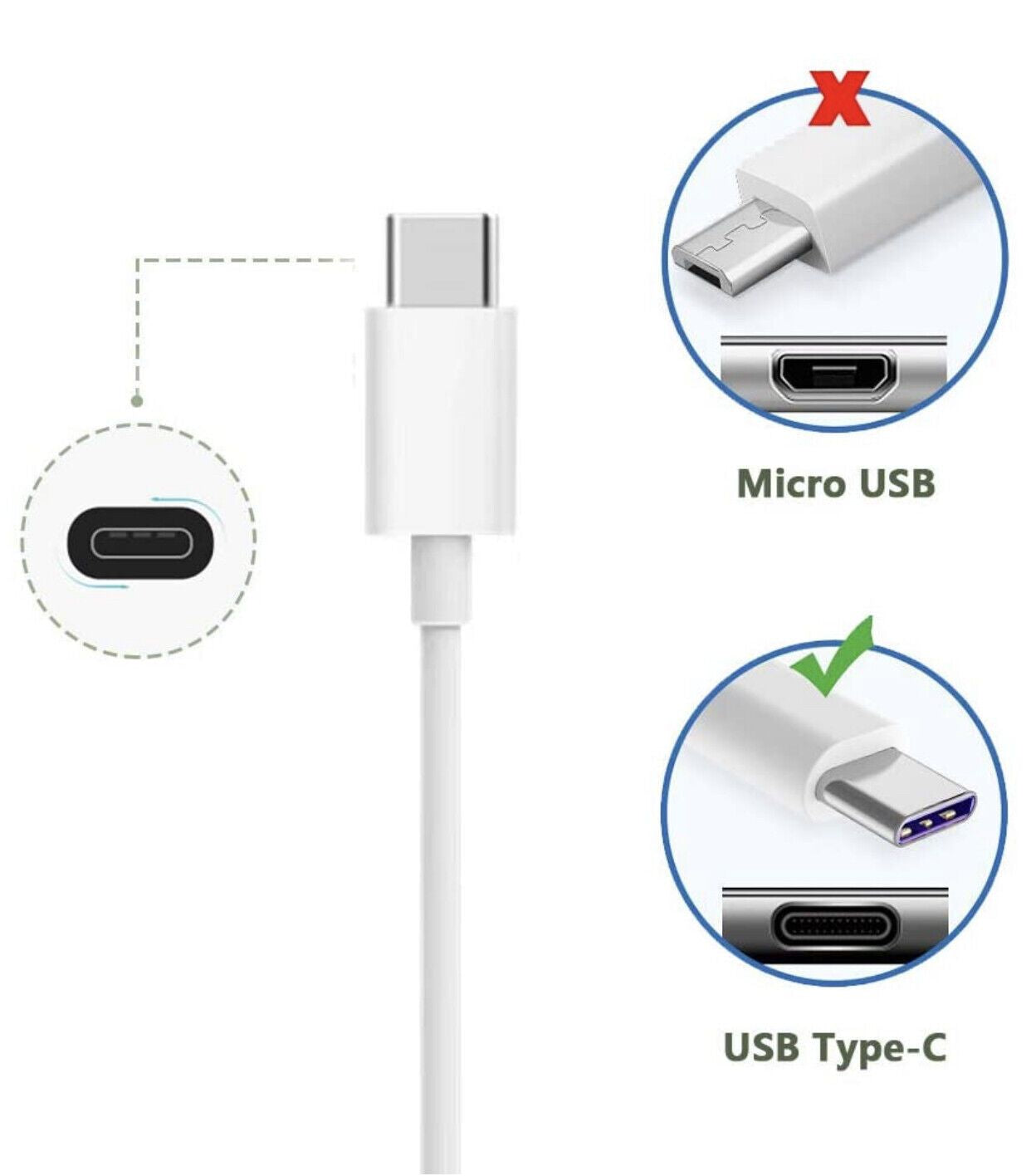Fast Data Cable Type C for Charging and Data Transfer- White - Oshi.pk - Buy & Sell Online