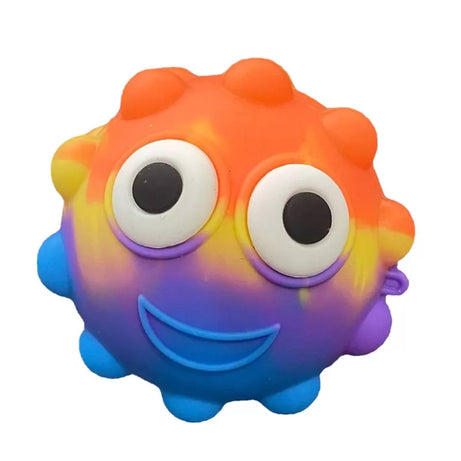 Fidget Ball Big Eyes Rainbow Silicone Ball Fidget Sensory Ball Toy - Oshi.pk - Buy & Sell Online