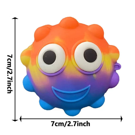 Fidget Ball Big Eyes Rainbow Silicone Ball Fidget Sensory Ball Toy - Oshi.pk - Buy & Sell Online