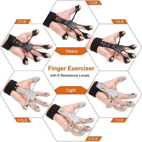 Finger Gripper Finger Exerciser Guitar Finger Exerciser 6 Resistant Levels Recovery Physical Tools Hand Strengthener - Oshi.pk - Buy & Sell Online