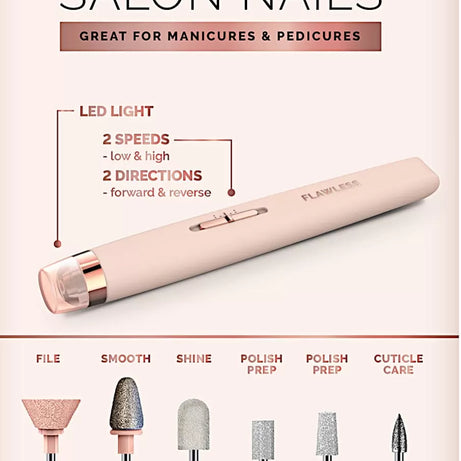 Finishing Touch Flawless Salon Nails Kit, Electronic Nail File Manicure and Pedicure Tool - Oshi.pk - Buy & Sell Online