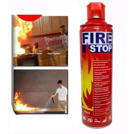 Fire Stop Spray 500 ml Portable firee Extinguisher Can Stop firee Safety Foam Non Toxic Environmentally Safe Ozone Friendly Formula Easy To Operate An - Oshi.pk - Buy & Sell Online