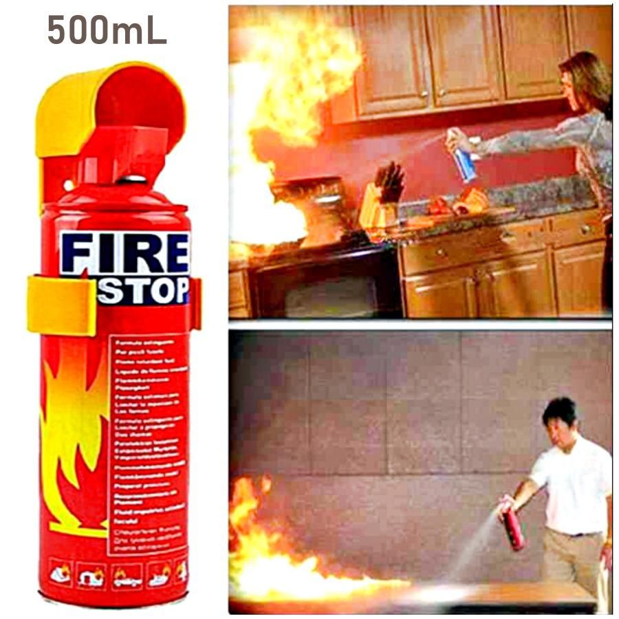 Fire Stop Spray 500 ml Portable firee Extinguisher Can Stop firee Safety Foam Non Toxic Environmentally Safe Ozone Friendly Formula Easy To Operate An - Oshi.pk - Buy & Sell Online