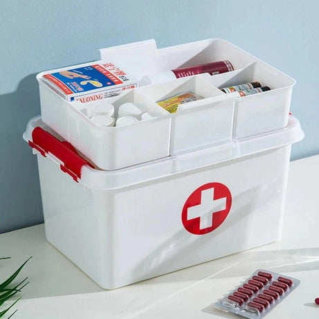 First Aid Box Empty Medicine Pills Storage Box Organizer First Aid Kit Medicine Box Medical Supplies Organizer - Oshi.pk - Buy & Sell Online