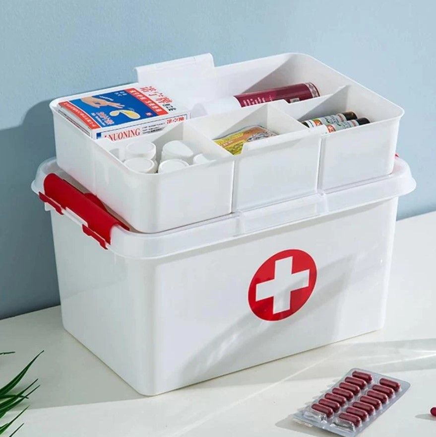 First Aid Box Empty Medicine Pills Storage Box Organizer First Aid Kit Medicine Box Medical Supplies Organizer - Oshi.pk - Buy & Sell Online