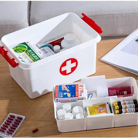 First Aid Box Empty Medicine Pills Storage Box Organizer First Aid Kit Medicine Box Medical Supplies Organizer - Oshi.pk - Buy & Sell Online