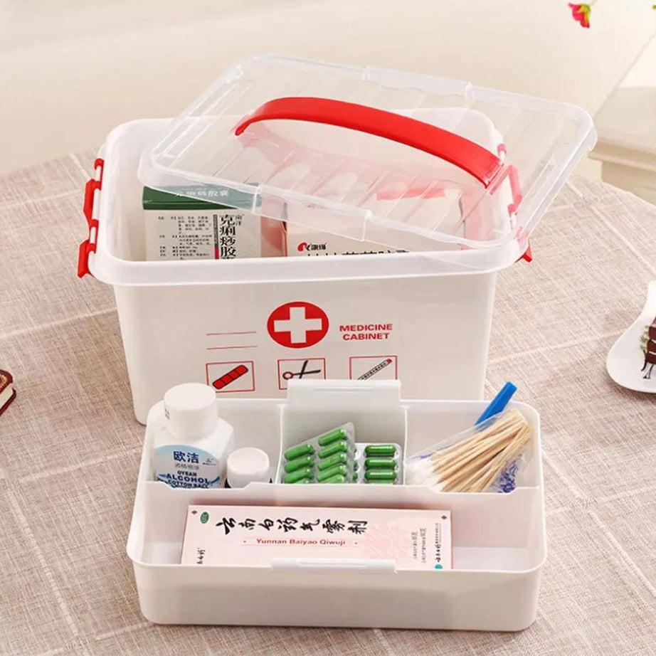 First Aid Box Empty Medicine Pills Storage Box Organizer First Aid Kit Medicine Box Medical Supplies Organizer - Oshi.pk - Buy & Sell Online