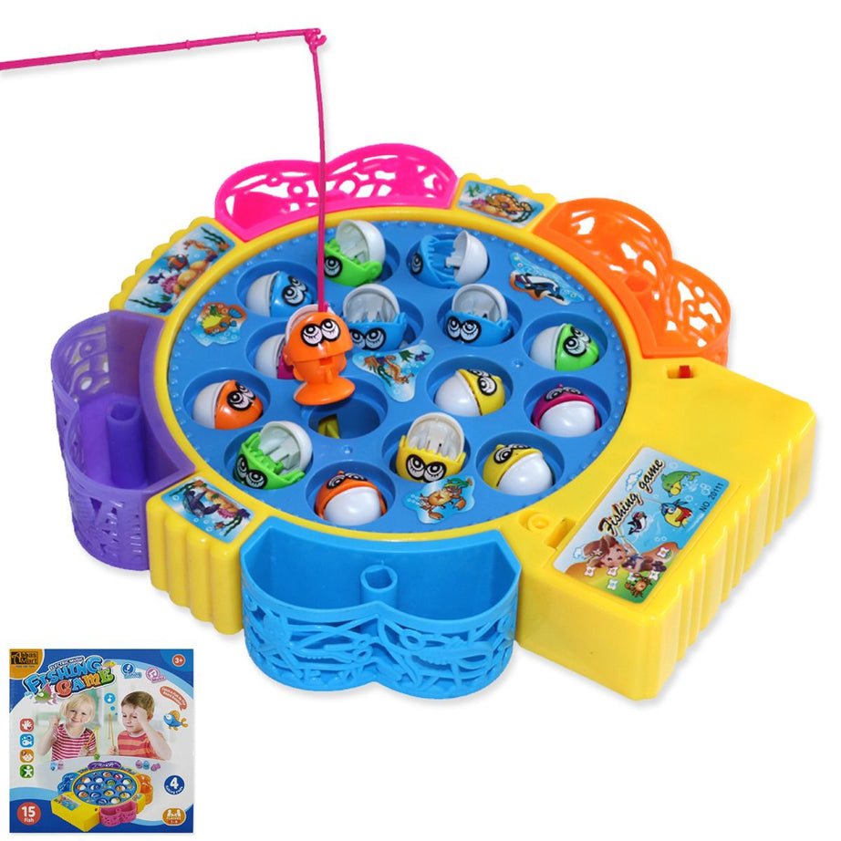 Fishing Game Toy Set with Rotating Board 15 Fishes For Kids - Oshi.pk - Buy & Sell Online