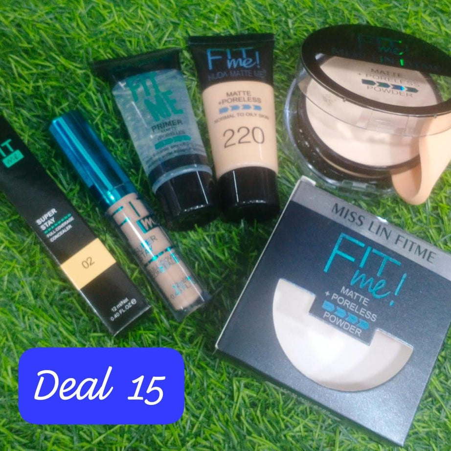 FITME Makeup Deal 4 in 1 - Fitme Primer Gel, Fitme matte foundation, Fitme facepowder & Fitme concealer