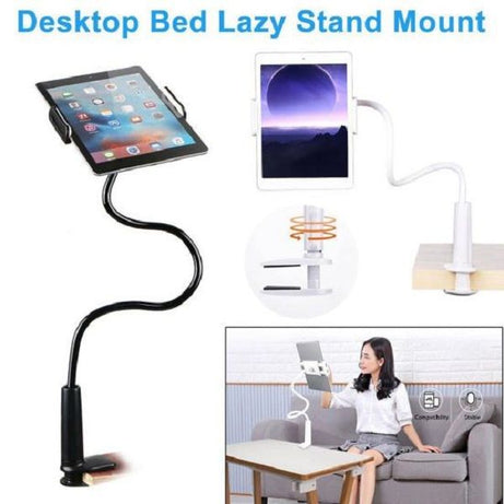 Flexible 360 Rotation Clip Mobile Cell Phone Holder Lazy Bed Desktop Bracket