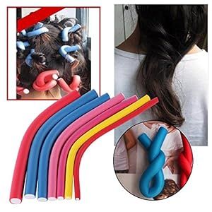 Flexible Curling Hair Rods Soft Foam Hair Rollers Small Twist-Flex Foam Hair Curlers No Heat Spiral Curlers for Long Medium Short Hair - Oshi.pk - Buy & Sell Online