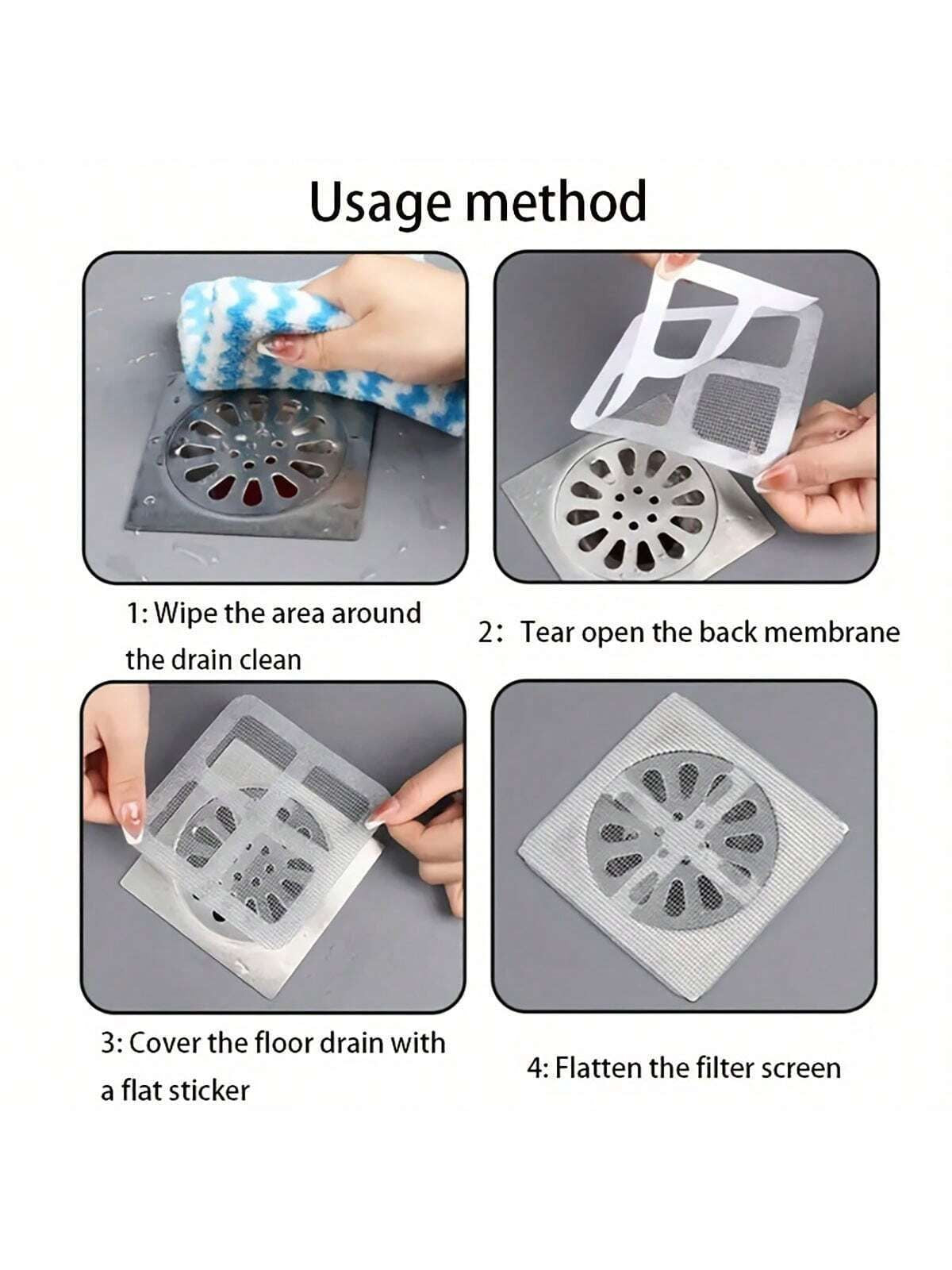 Floor Drain Sticker For Kitchen Bathroom Hair And Insects Anti Clogging Filter Net - Oshi.pk - Buy & Sell Online