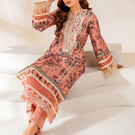 Flora Cotton Satin 2 PC un-stitched by JADE - Oshi.pk - Buy & Sell Online