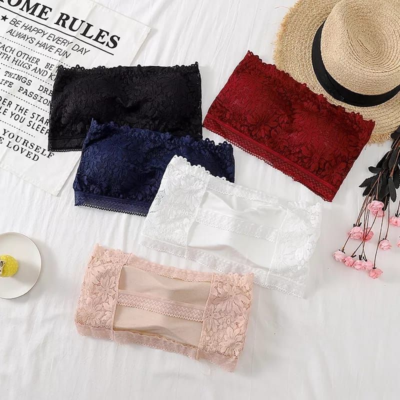 Flower Laced Strapless Padded - Oshi.pk - Buy & Sell Online