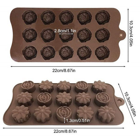 Flower Shape Silicone Molds Chocolate Candy Mold - Oshi.pk - Buy & Sell Online