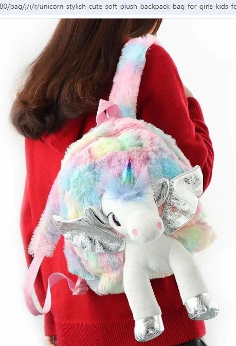 Fluffy Unicorn Backpack for Kids - Oshi.pk - Buy & Sell Online
