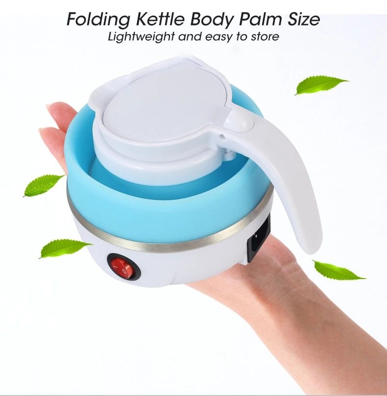 Foldable And Portable Teapot Water Heater 0.6L 600W 220V Electric Kettle For Travel And Home Tea Pot Water Kettle Silica Gel Fast Water Boiling 600 ml - Oshi.pk - Buy & Sell Online