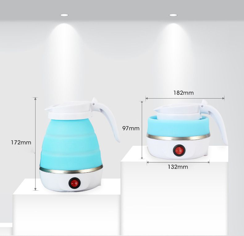 Foldable And Portable Teapot Water Heater 0.6L 600W 220V Electric Kettle For Travel And Home Tea Pot Water Kettle Silica Gel Fast Water Boiling 600 ml - Oshi.pk - Buy & Sell Online