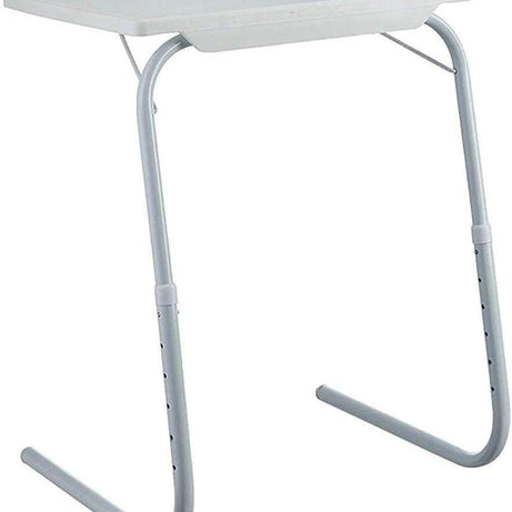 Foldable Assembled Adjustable Sofa Side Table for Breakfast Home Use White - Oshi.pk - Buy & Sell Online