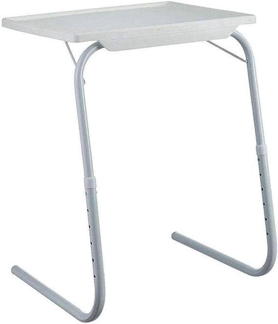 Foldable Assembled Adjustable Sofa Side Table for Breakfast Home Use White - Oshi.pk - Buy & Sell Online