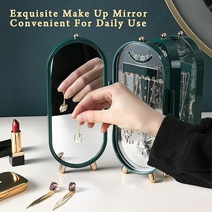 Foldable Jewellery Organizer with Mirror - Oshi.pk - Buy & Sell Online