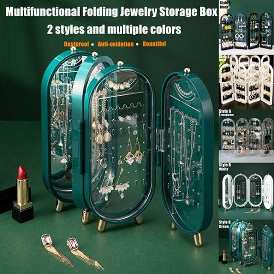 Foldable Jewellery Organizer with Mirror - Oshi.pk - Buy & Sell Online