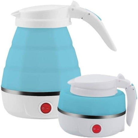Foldable Silicone Kettle with Stainless Steel Bottom Travel Kettle Mini Portable Kettle 600W 600ml for Outdoor Hiking Survival Holiday - Oshi.pk - Buy & Sell Online