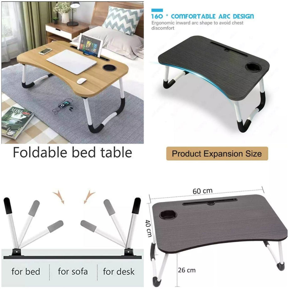 Folding Laptop Table With Tablet And Phone Slot Portable Lap Desk - Oshi.pk - Buy & Sell Online