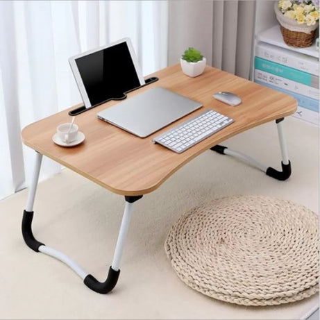 Folding Laptop Table with Tablet and Phone Slot Portable Lap Desk - Oshi.pk - Buy & Sell Online