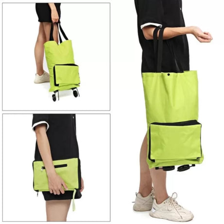 Folding Shopping Pull Cart Trolley Bag With Wheels