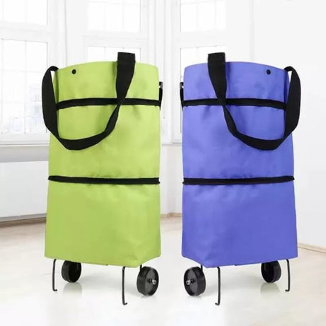 Folding Shopping Pull Cart Trolley Bag With Wheels