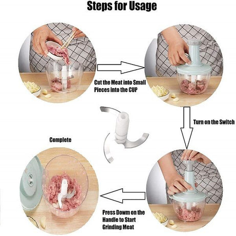 Food Chopper Large Manual Hand Press Vegetable Chopper Mixer - Oshi.pk - Buy & Sell Online