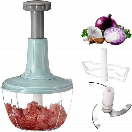 Food Chopper Large Manual Hand Press Vegetable Chopper Mixer