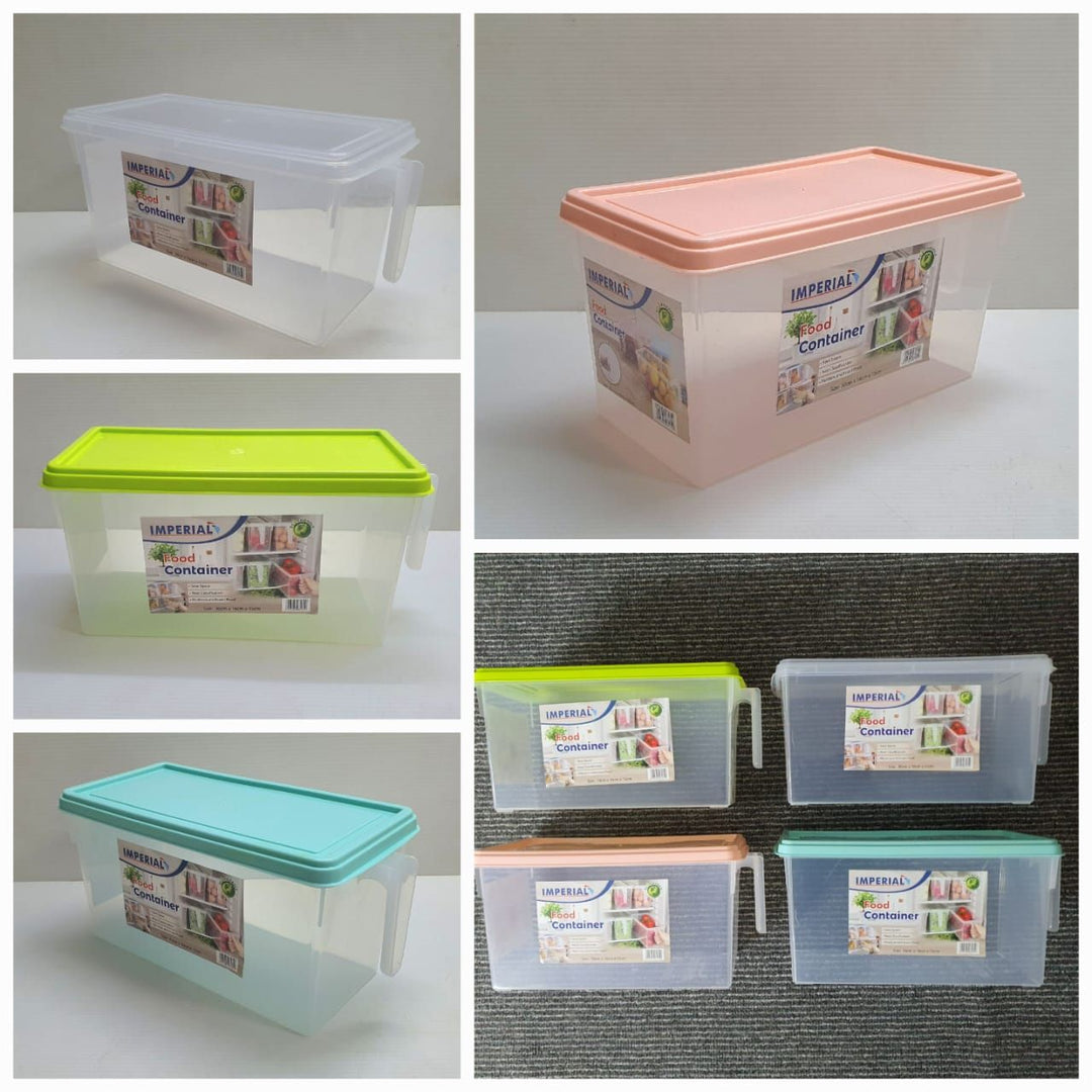 Food Storage Container - Hard Plastic with color cap along with handle - imported product - Oshi.pk - Buy & Sell Online