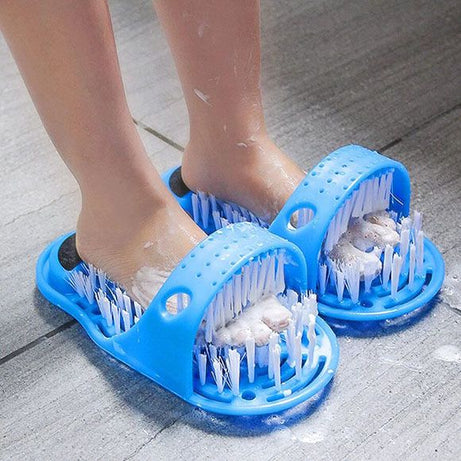 Foot Scrubber Brush Massager Slippers For Bathroom