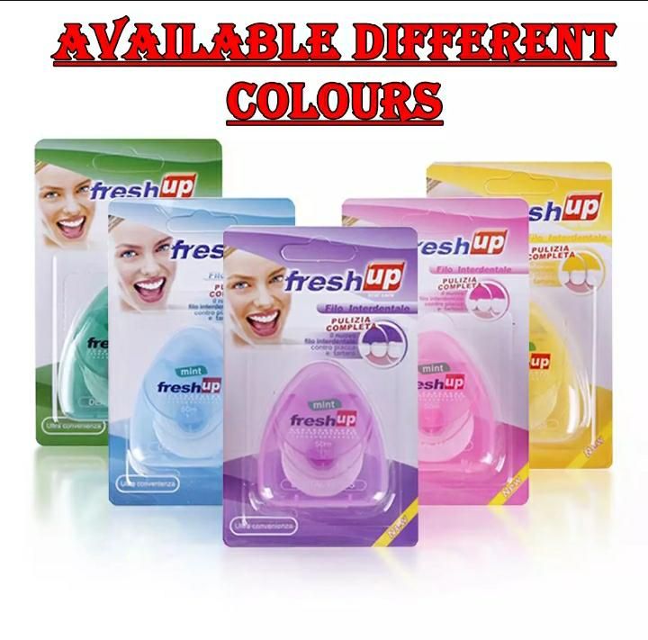 Fresh Up Essential Waxed Mint Dental Floss 50M of Oral Care Clean Teeth Wire - Oshi.pk - Buy & Sell Online