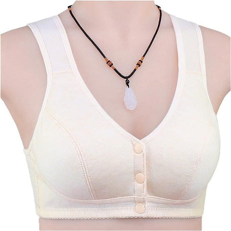 Front Button Comfortable Gather Bra Breathable Thin Section Soft Women Bra - Oshi.pk - Buy & Sell Online
