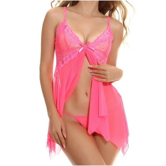 Front Slit Sexy Babydoll Exotic Bridal Nighty (Pink) - Oshi.pk - Buy & Sell Online