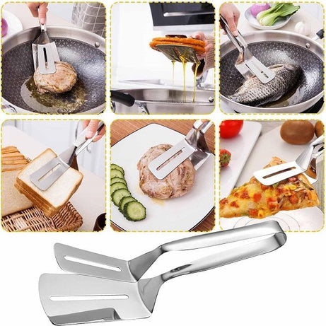 Frying Shovel Stainless Steel Food Grade Cooking Tong Steak