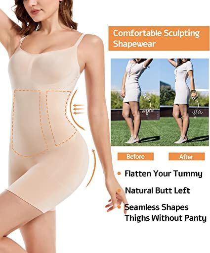 Women Tummy Control Shapewear Mid-Thigh Seamless Full Body Shaper - Oshi.pk - Buy & Sell Online