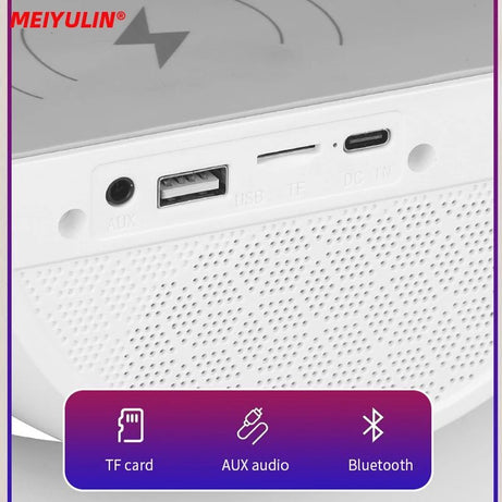 G Lamp Smart Bluetooth Speaker Wireless Fast Charger Station LED RGB Desk Light Support TF Card AUX For IPhone 14/13 Samsung Powerbank - Oshi.pk - Buy & Sell Online