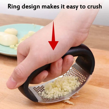 Garlic Press, Manual Garlic Press Rocker With Handle, Stainless Steel Garlic Crusher Masher, Ginger Garlic Chopper Kitchen Gadget Tool Garlic Cutter,